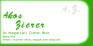 akos zierer business card